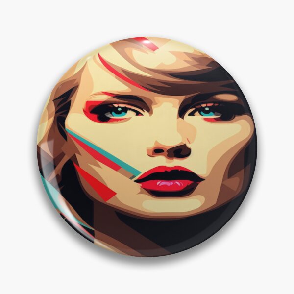 Taylor Swift RED + 1989 Fanart Glittered 1.25 Inches Small Button