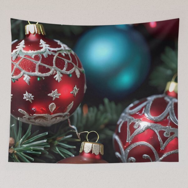 Aperçu de l'œuvre Happy Holidays Christmas Ornaments créée et vendue par TheArtOfPat.