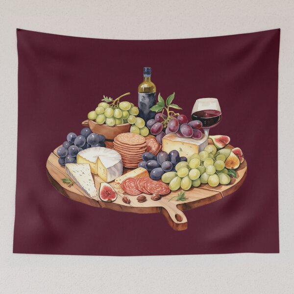 Item preview, Round Charcuterie Board With Cured Meat and Cheeses designed and sold by Alicia Chee.