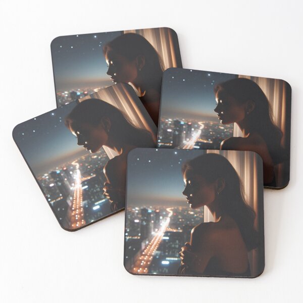 Item preview, Woman staring out through her apartment window designed and sold by Talius Designs.