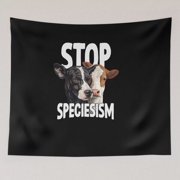 Item preview, Harmony of Species: Dog and Cow United Against Speciesism designed and sold by naturalvegan.