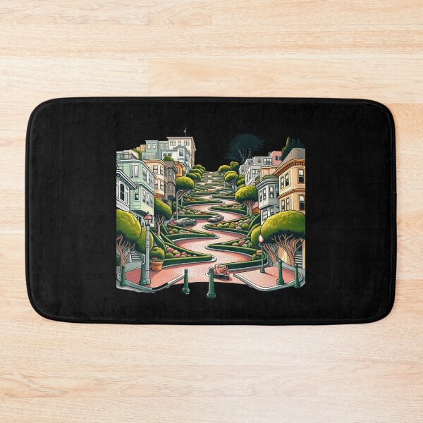 Item preview, Winding Elegance: The Lombard Street Illustration designed and sold by ChromaticBlend.