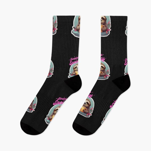Item preview, Sleepless Sloth drinking coffee designed and sold by LiliMimiCraftfy.