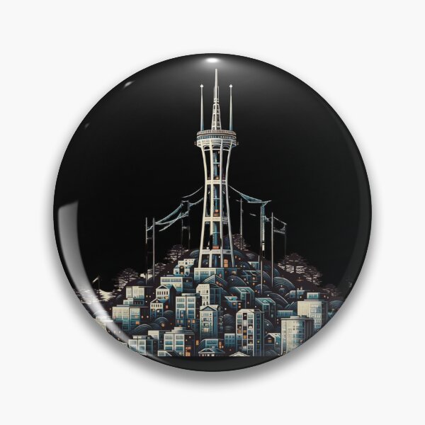 Item preview, Starry Heights: The Space Needle Amidst the Emerald City designed and sold by ChromaticBlend.