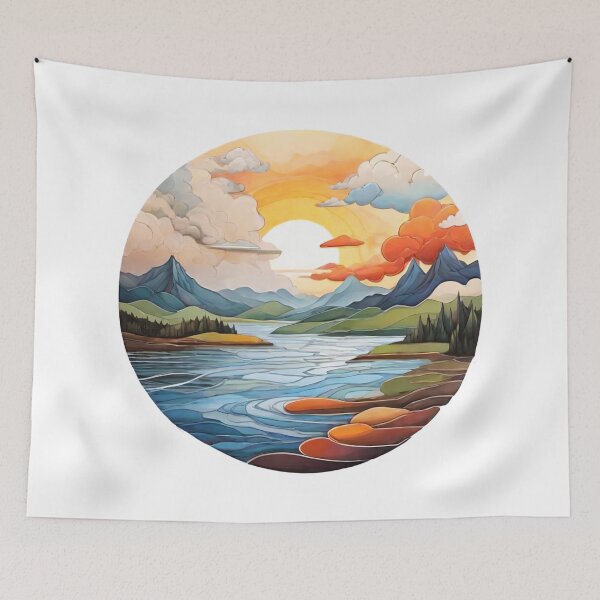 Item preview, Surreal Landscapes: Abstracted Depictions of Sun and Clouds (270) designed and sold by WASjourney.