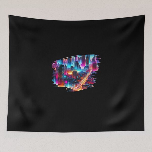 Item preview,  Neon Pulse: The Vibrant Heart of the Metropolis designed and sold by ChromaticBlend.