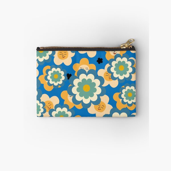 Item preview, Smiling flowers retro pattern designed and sold by BigfeetLittlepaws.