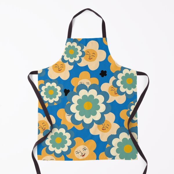 Item preview, Smiling flowers retro pattern designed and sold by BritishDelights.