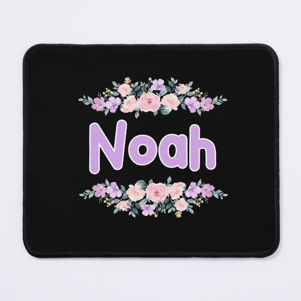Item preview, Purple Flower Noah Name Label (Black) designed and sold by NormadWorld.