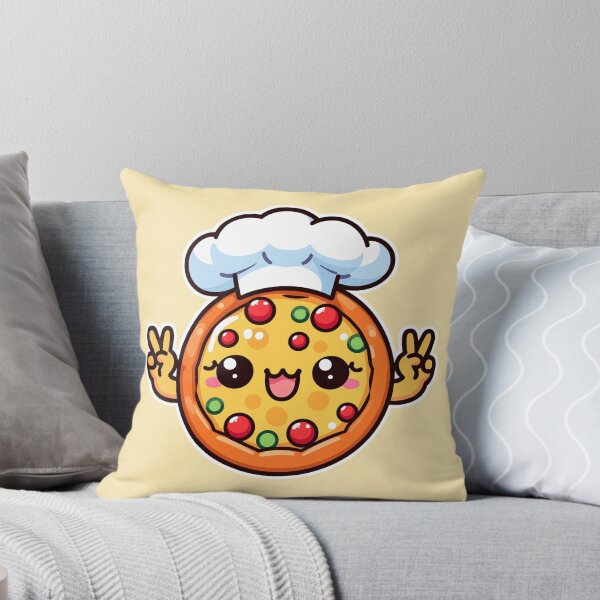 Aperçu de l'œuvre Kawaii Cute Pizza 2 | T-shirt Aliments et boissons pour hommes et femmes créée et vendue par panchiTWO.