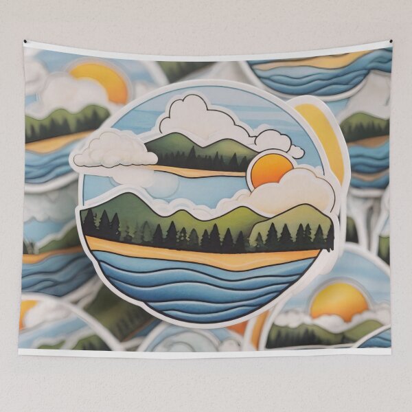 Item preview, Abstract Splendor: Vibrant Interpretations of Sun, Clouds, and Water (272) designed and sold by WASjourney.