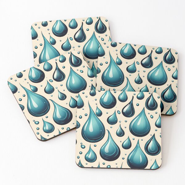 Item preview, Illustration of a water drop pattern full of cute water droplets designed and sold by qoaqja.