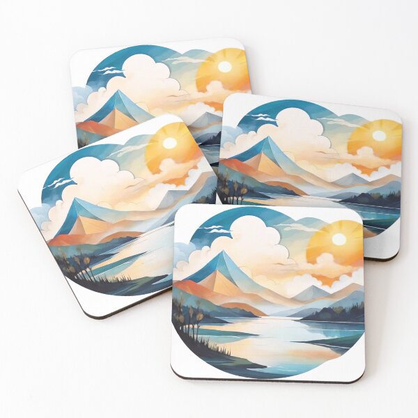 Item preview, Colorful Horizons: Abstract Landscapes Evoking Sun and Rivers (273) designed and sold by WASjourney.