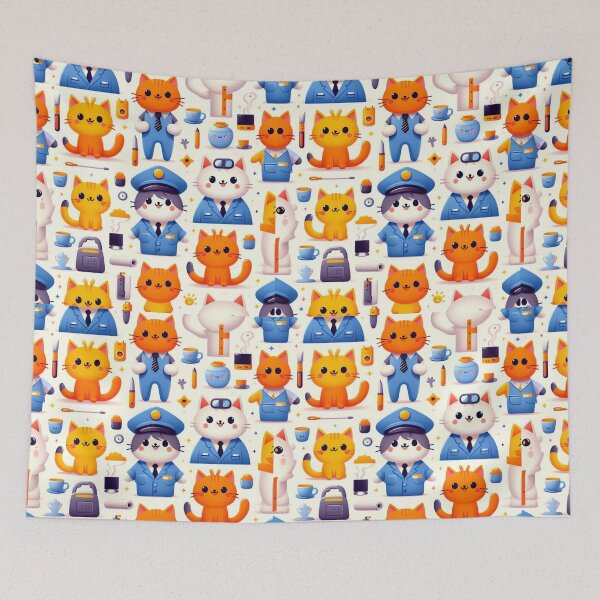 Item preview, Pixar-Style Cat Co-worker: Cheerful Minimalism designed and sold by COPYCRAVE.