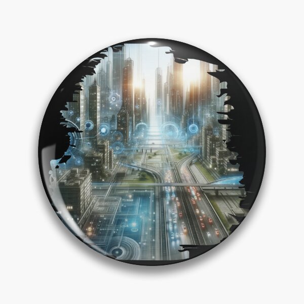 Item preview, Futuristic Nexus: City at the Dawn of Tomorrow designed and sold by ChromaticBlend.