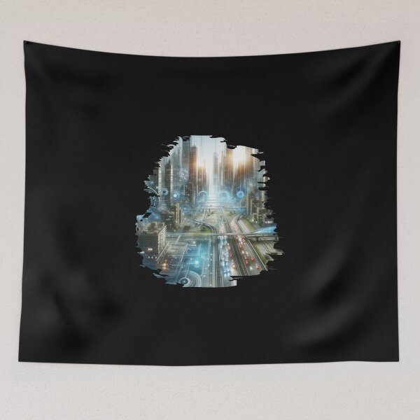 Item preview, Futuristic Nexus: City at the Dawn of Tomorrow designed and sold by ChromaticBlend.
