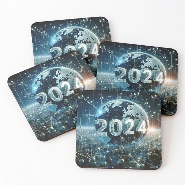 Item preview, Cyber Celebration: Welcoming 2024 in the Digital Realm designed and sold by FIYARO.