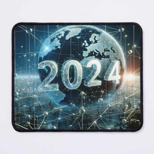 Item preview, Cyber Celebration: Welcoming 2024 in the Digital Realm designed and sold by FIYARO.