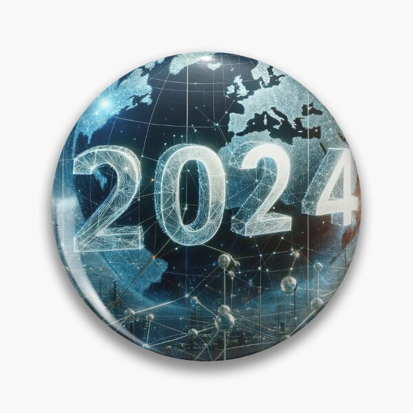 Item preview, Cyber Celebration: Welcoming 2024 in the Digital Realm designed and sold by FIYARO.