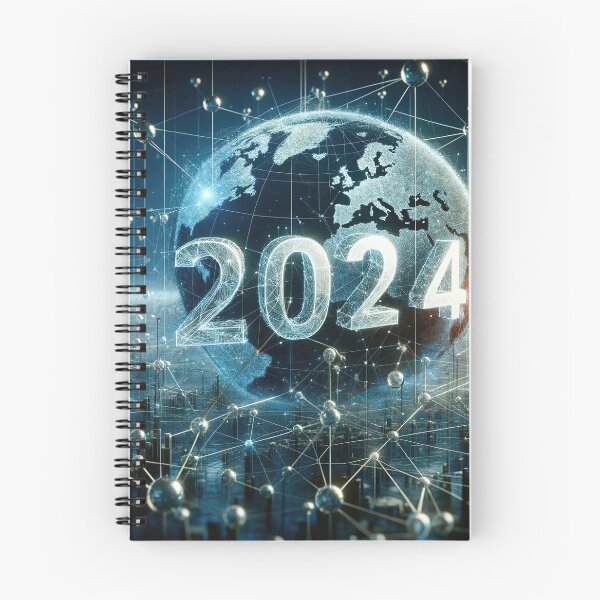 Item preview, Cyber Celebration: Welcoming 2024 in the Digital Realm designed and sold by FIYARO.