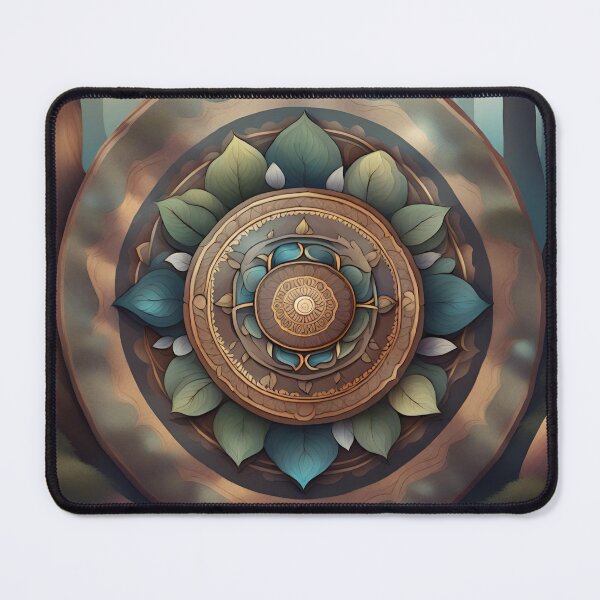 Item preview, Tranquil Woodland Meditation Mandala designed and sold by SpiritualManda.