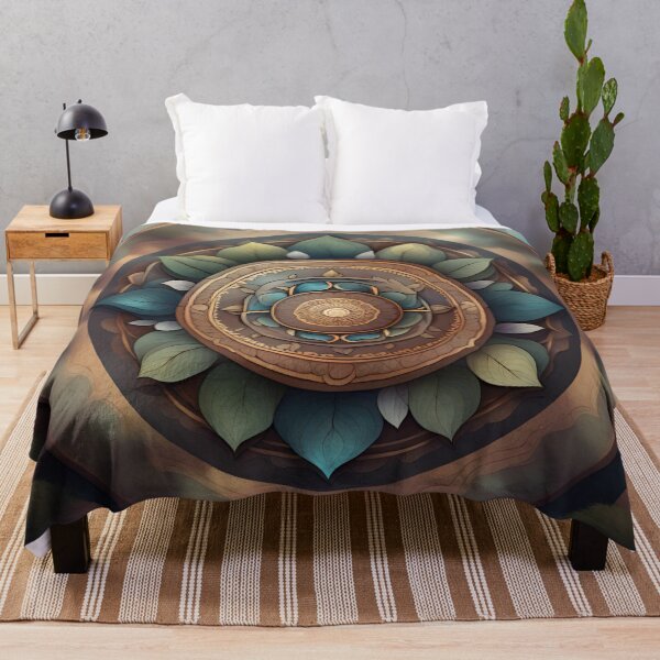Item preview, Tranquil Woodland Meditation Mandala designed and sold by SpiritualManda.