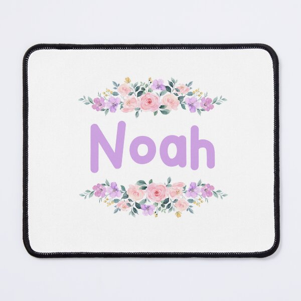 Item preview, Purple Flower Noah Name Label designed and sold by NormadWorld.