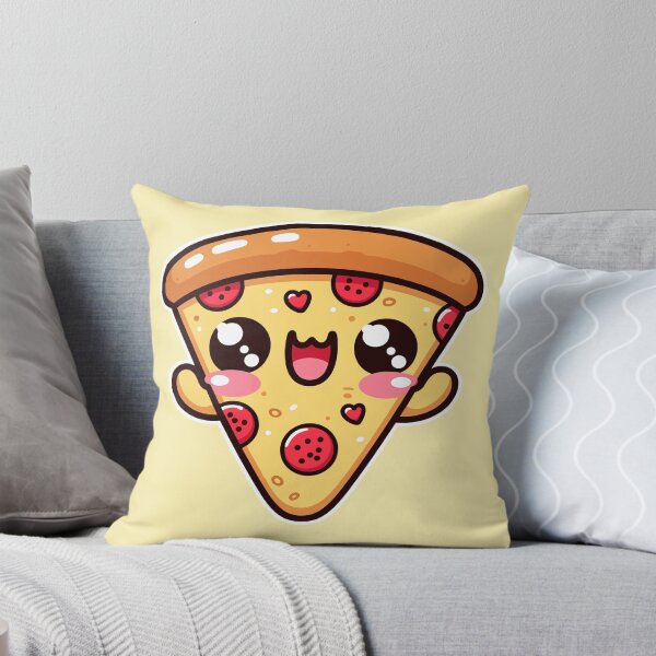 Aperçu de l'œuvre Kawaii Cute Pizza 4 | T-shirt Aliments et boissons pour hommes et femmes créée et vendue par panchiTWO.