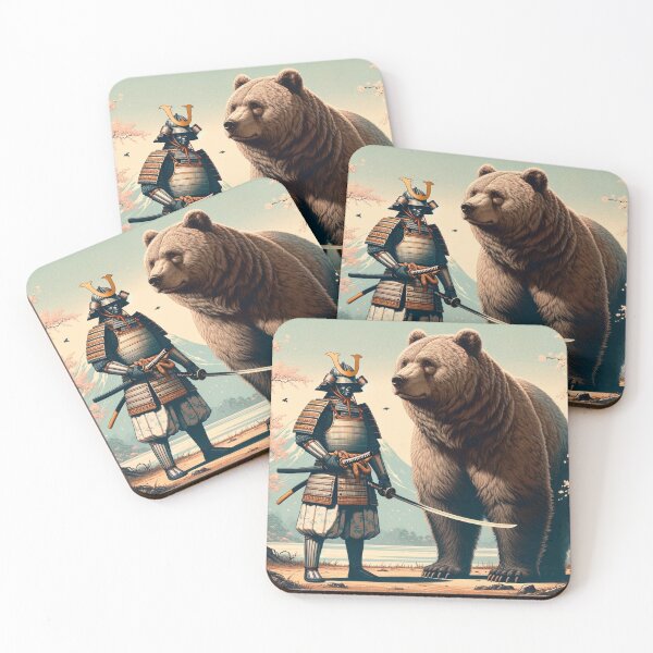 Item preview, Samurai and Bear designed and sold by ryspayevkaisar.