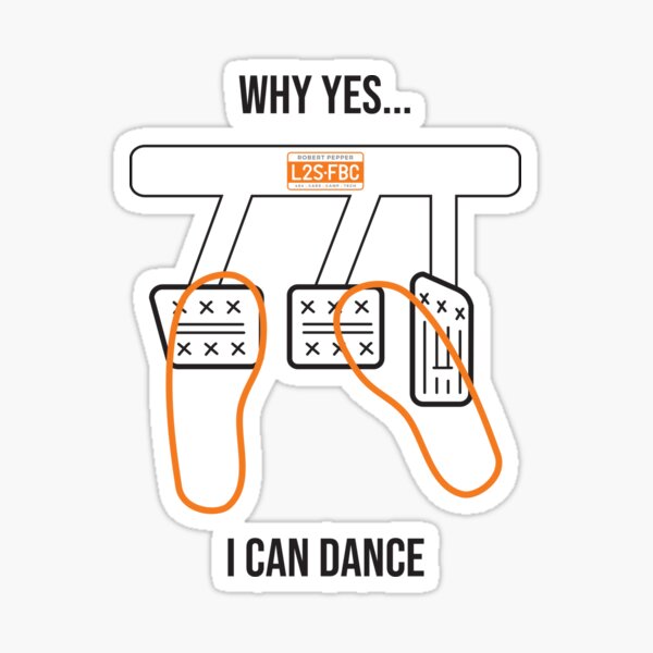 Heel & Toe Shifting - I Can Dance Sticker