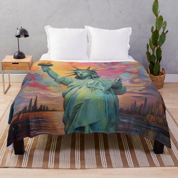 Item preview, Statue of Liberty - Neon Days - In the style of Van Gogh designed and sold by TheHappyK.