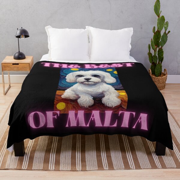 Item preview, Maltese the best of Malta white dog in van gogh style funny gifts designed and sold by thankful-loco.