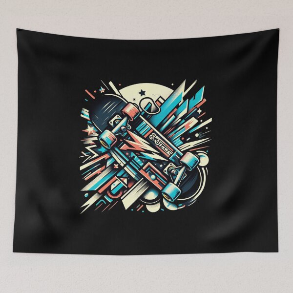 Item preview, Velocity on Deck: A Skateboard's Abstract Flight designed and sold by ChromaticBlend.