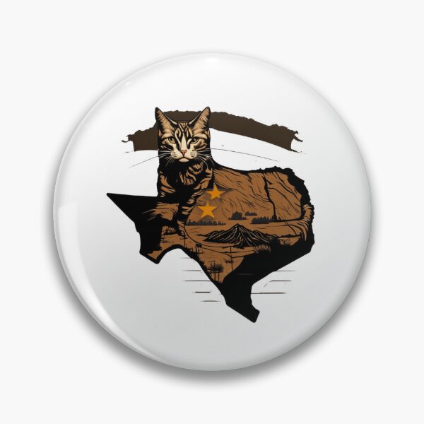 Item preview, Texas cat on the map of the united states designed and sold by BlueGoldArt.
