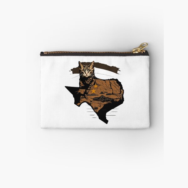 Item preview, Texas cat on the map of the united states designed and sold by BlueGoldArt.