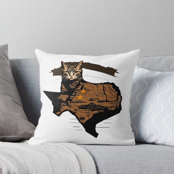 Item preview, Texas cat on the map of the united states designed and sold by BlueGoldArt.