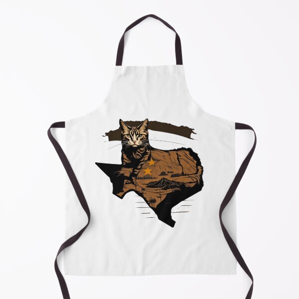 Item preview, Texas cat on the map of the united states designed and sold by BlueGoldArt.
