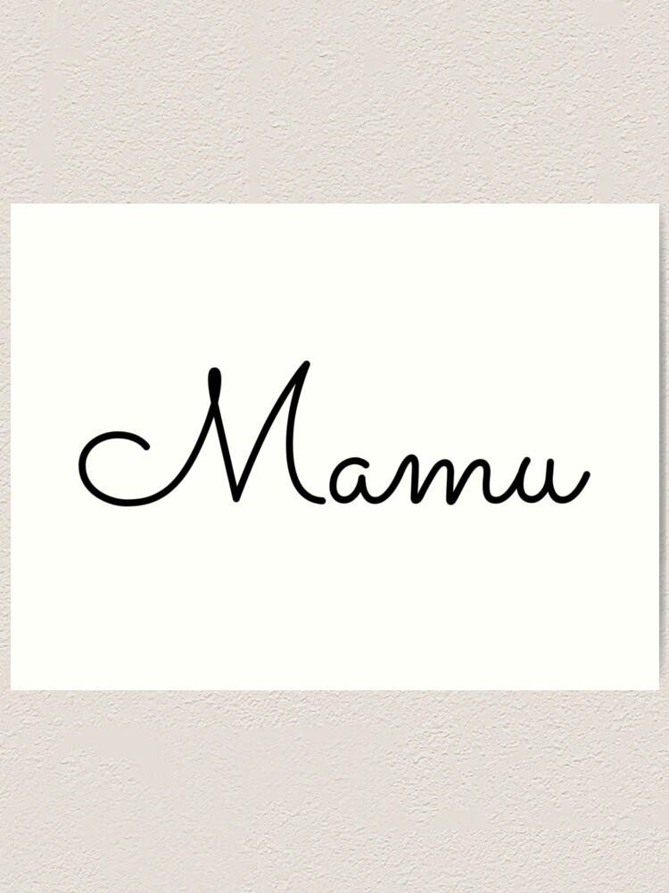 Writing Mamu Name Label
