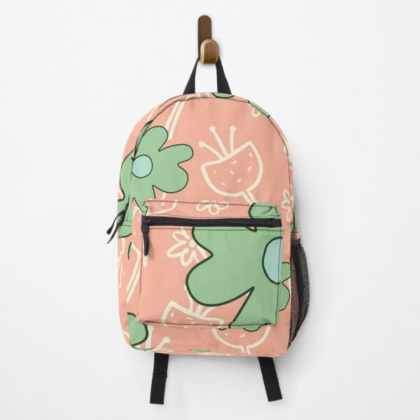 Item preview, Funky retro flower peach pattern designed and sold by BritishDelights.