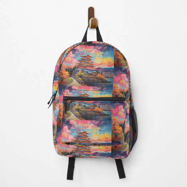 Item preview, Kyoto Castle - Neon Days - In the style of Van Gogh designed and sold by TheHappyK.