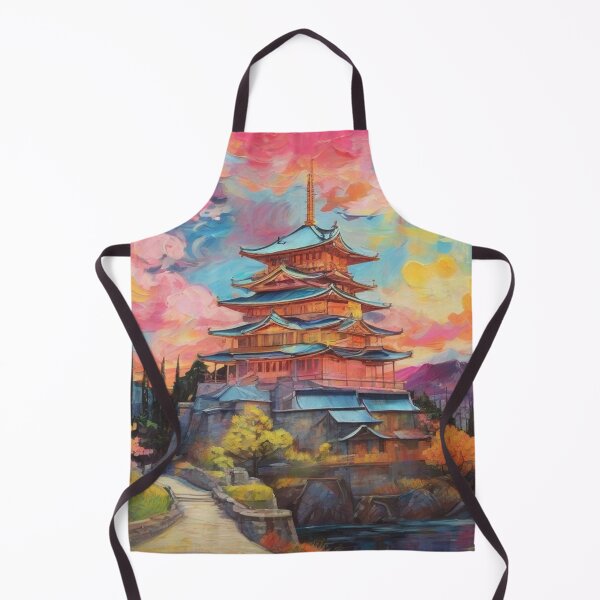 Item preview, Kyoto Castle - Neon Days - In the style of Van Gogh designed and sold by TheHappyK.