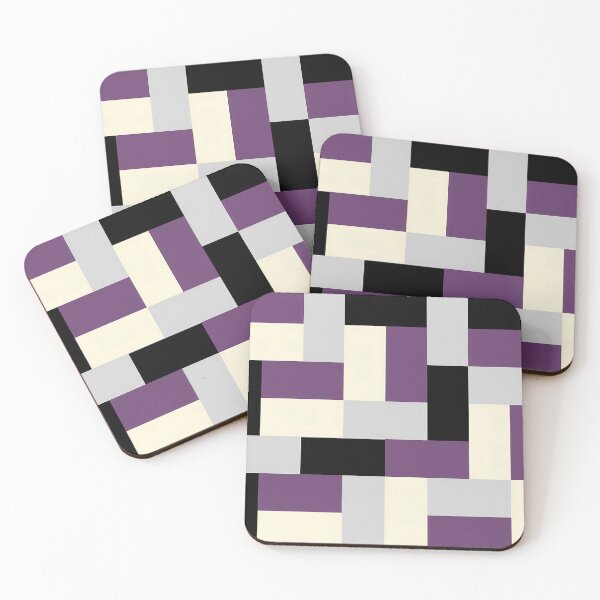 Item preview, Rectangles pattern in purple, black, gray & white designed and sold by randrdesign.