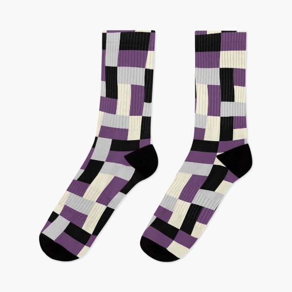 Item preview, Rectangles pattern in purple, black, gray & white designed and sold by randrdesign.