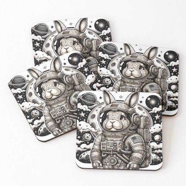 Item preview, Lunar Hopper - Astronaut Rabbit designed and sold by dungeonwarriors.