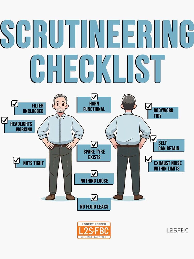 Thumbnail 3 of 3, Sticker, Scrutineering Checklist designed and sold by L2SFBC.