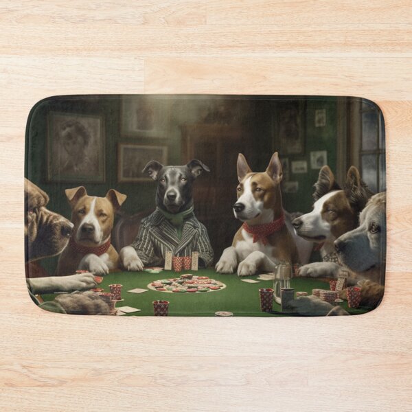 Artikelvorschau, Ölgemälde lustige Tiere Hunde spielen Poker Kartenspiel Glücksspiel Kunstwerk A517 entworfen und verkauft von MPCFICTION.