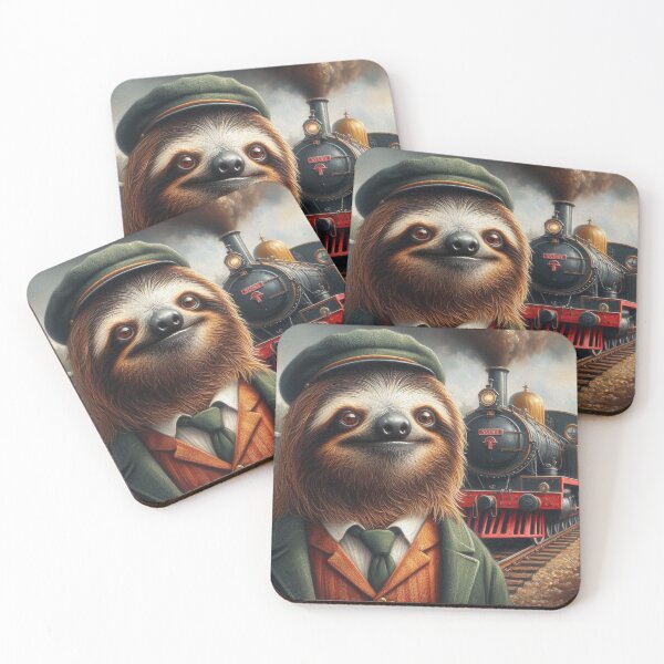 Item preview, Sloth Train Engineer designed and sold by CrankyOldDude.