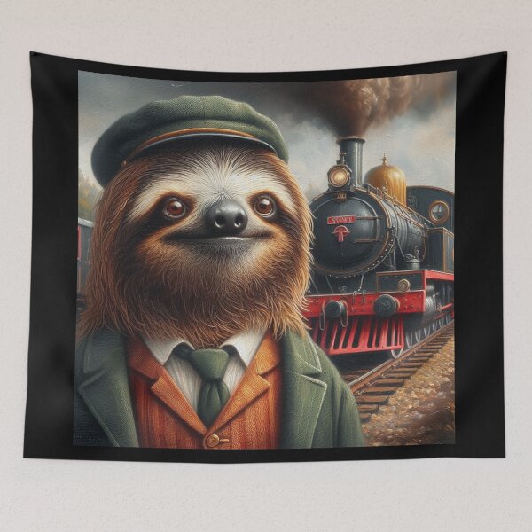 Item preview, Sloth Train Engineer designed and sold by CrankyOldDude.