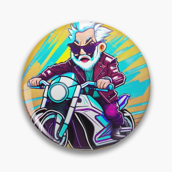 Item preview, Grandpa on a Motorcycle designed and sold by BADESIGNZZ.