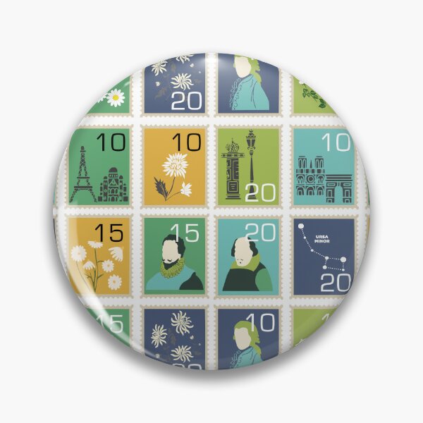 Item preview, Cute Postage Stamps Pattern designed and sold by kapotka.